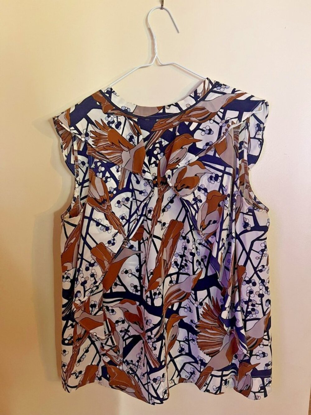 Vintage Marc by Marc Jacobs Silk Novelty Print Blouse Size Medium
